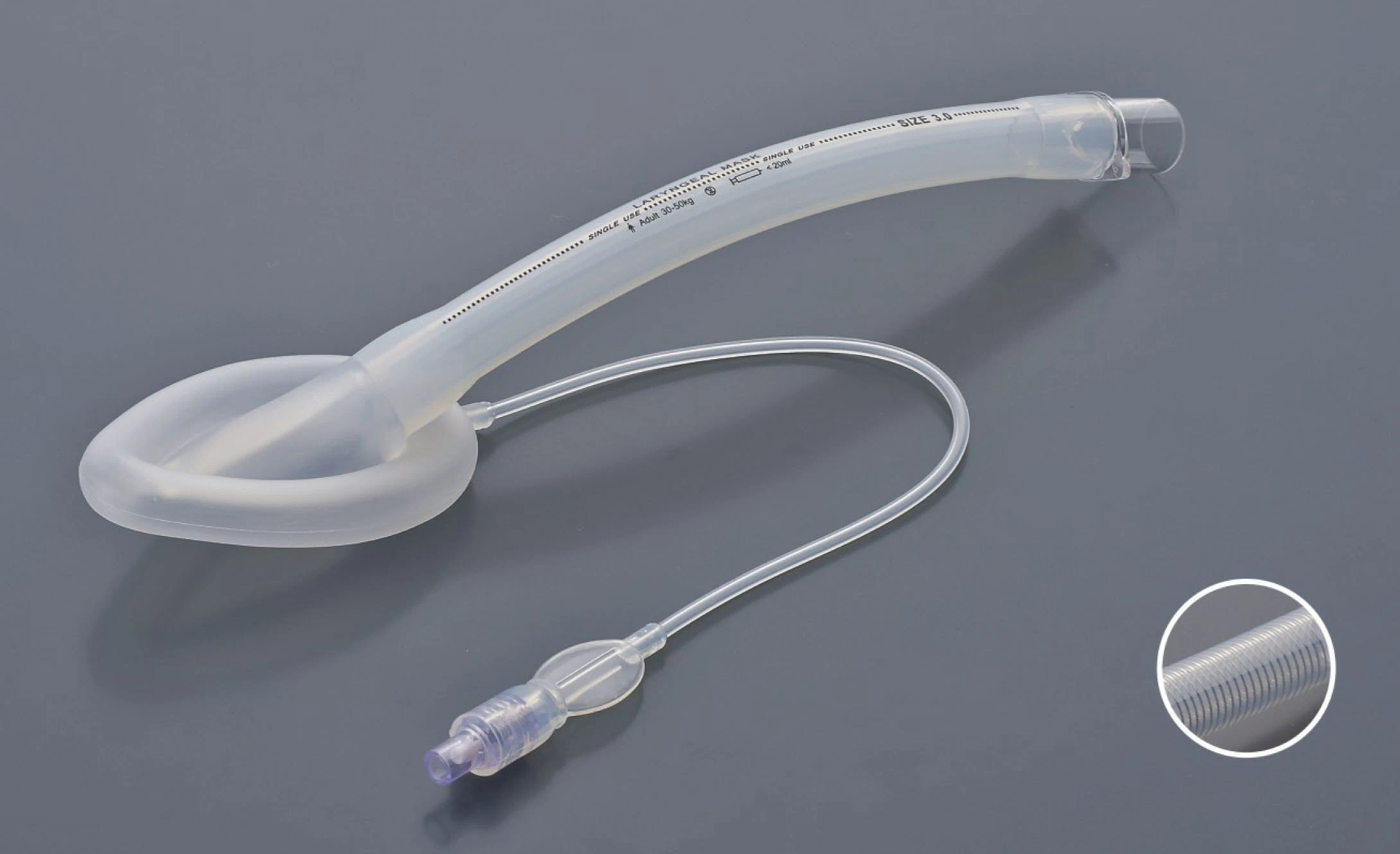 Silicone médical de bonne qualité avec ce masque laryngé des voies respiratoires et l'ISO