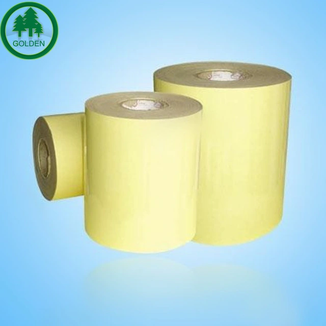 Water Glue or Hot Glue 140g Yellow Base Coating 25c Pet Self-Adhesive Paper