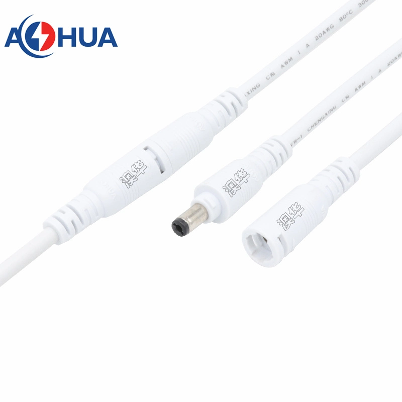 Conector rápido Aohua M13 5.5 * 2.1 5.5 * ficha fêmea macho/tomada de 2,5 mm Com cabo de 20 AWG para conector de vídeo e áudio/LED para automóvel/câmara