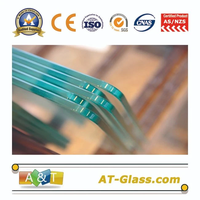 3.4mm-19mm Safe Tempered Glass with Certificate, for Window, Shower Door Glass