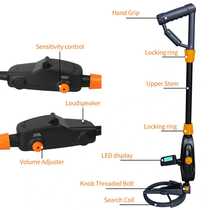جهاز كشف المعادن MD-1008 للأطفال الجديد عمق 1 متر أفضل جهاز كشف معادن متوفر بشعار مخصص في المخزون