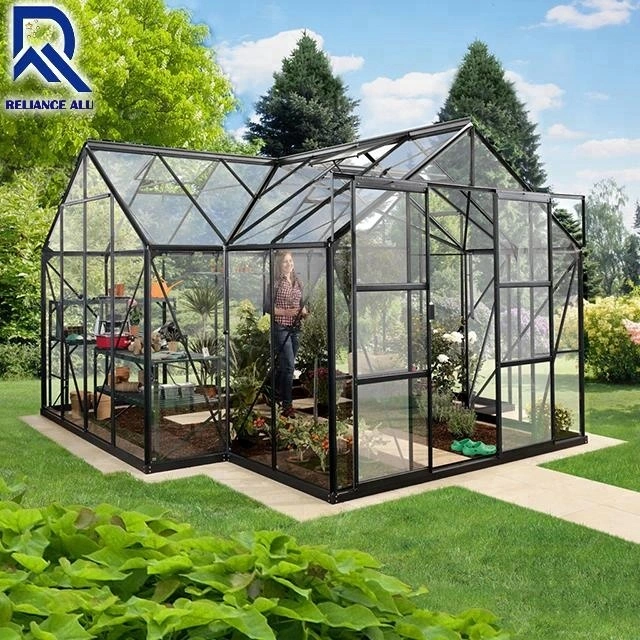 Reliance Aluminium Aluminium Rahmen Sonnenraum Glas Hobby Blume Garten Grün Haus