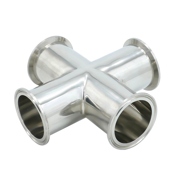 AISI304 Sanitary Long Cross Dn60 Pipe Fittings with Clamp Connection Ends