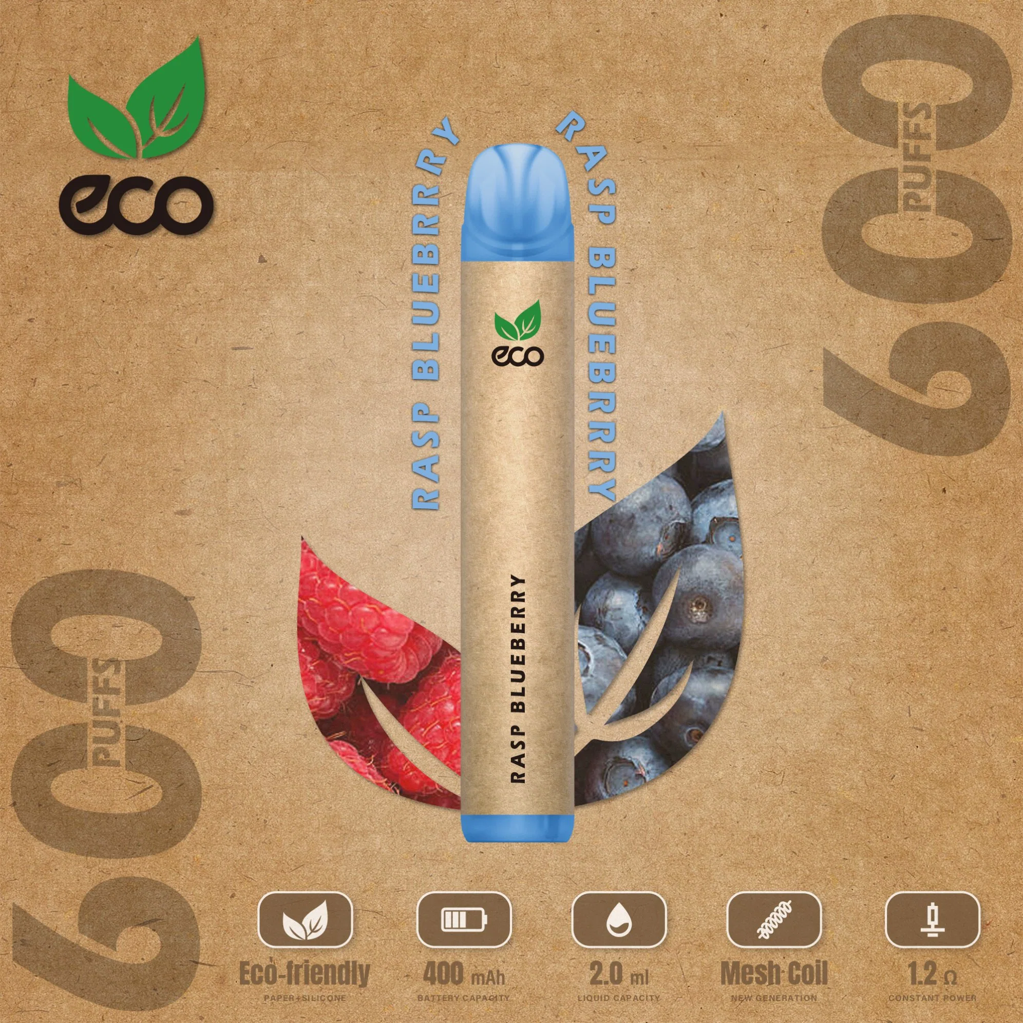 White Label Umweltfreundliche Materialien Einweg-Vape Tpd 600 Puffs Mini E-Zigarette