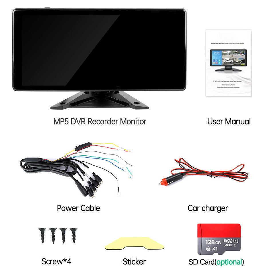 4CH 10.36 Inch Display Rearview Camera System 1080P Car Backup Camera System