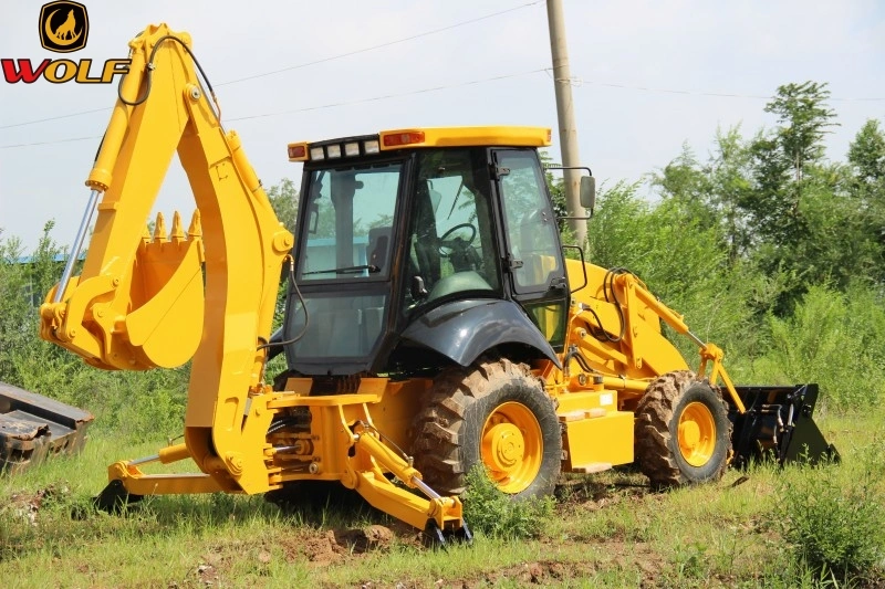 Original Factory Wolf with CE/1m3 Capacity/Cabin/Rops/Fops Wz30-25/Jx45 2t/2.5t Best Front End Loader and Backhoe Price for Sales/Africa/South America/Argentina