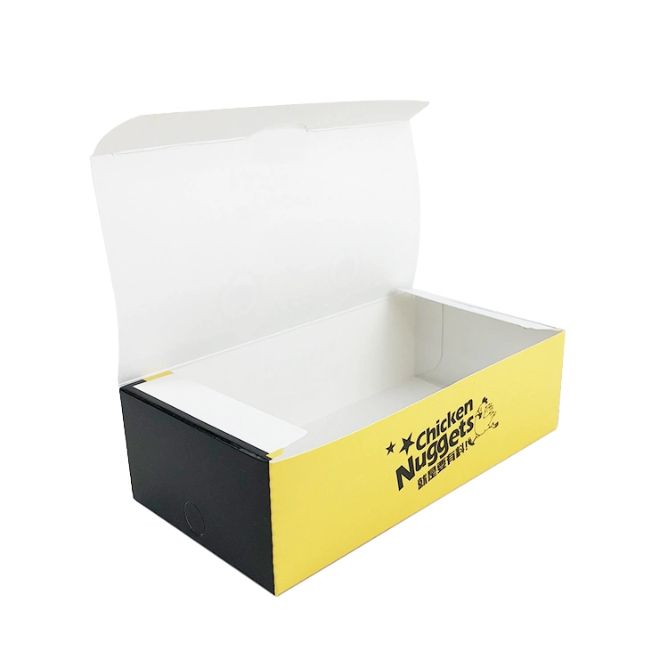 Degradable Catering Paper Food Container Eco-Friendly Disposable Yellow Lunch Box