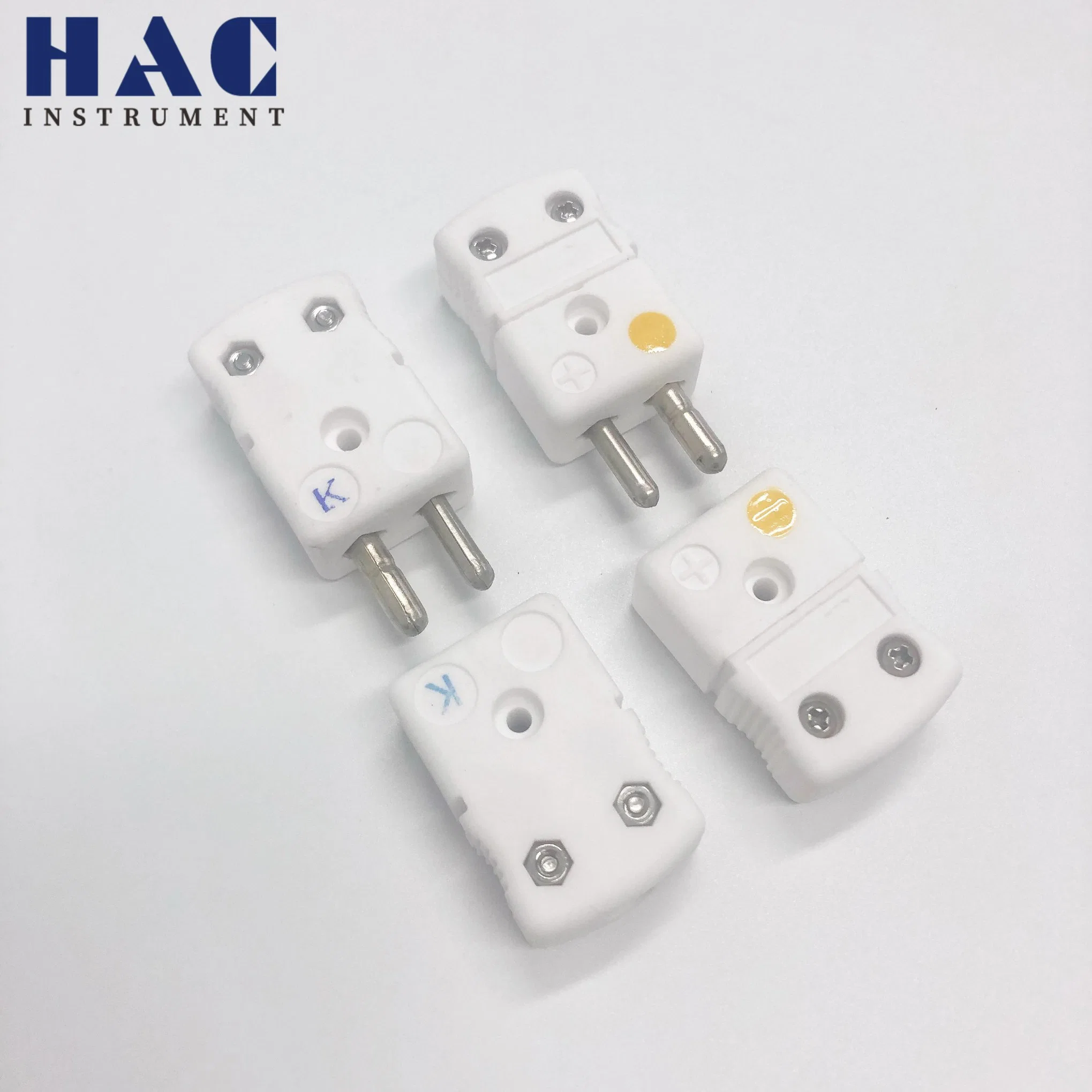 Mini Ceramic Body Thermocouple Connector Hollow&Solid Pins for High Temperature