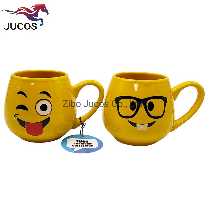 Keramik Runde Kaffeebecher Bauch Form Tassen für Promotion-Geschenk Souvenirs Custom Size Farbe Design Verpackung Porzellan Cartoon Tassen