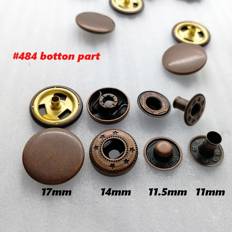 17mm Alloy Custom Brass Metal Snap Press Button for Garment Accessories