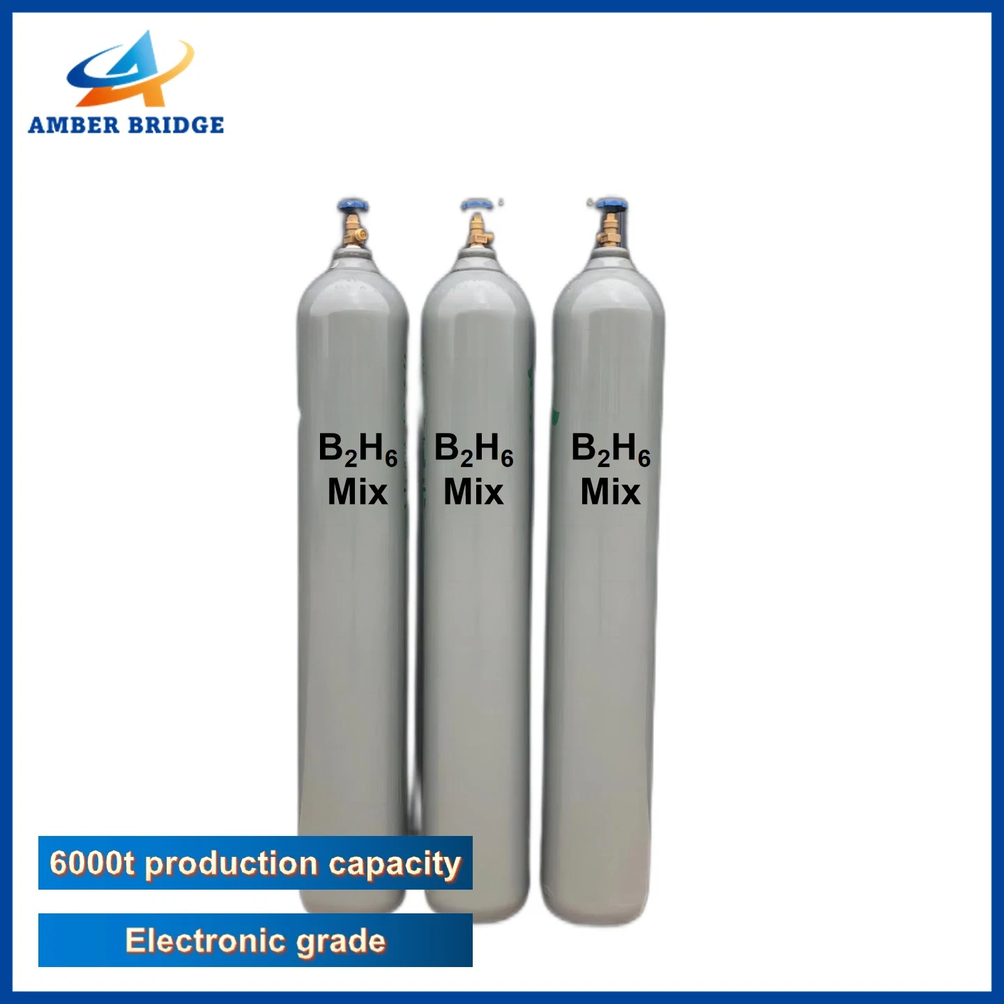 Factory Supply High Level 5N 99.999% B2H6 Mixture Gas