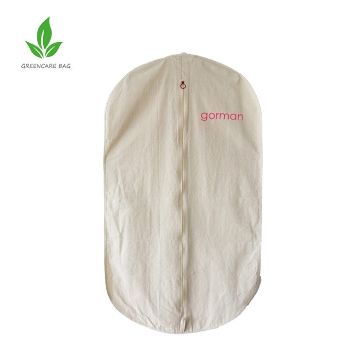 2023 New Fashion Personalized Custom Printed Suit Cover Wedding Dress Dustproof Linen Reusable Cotton Garment Bag