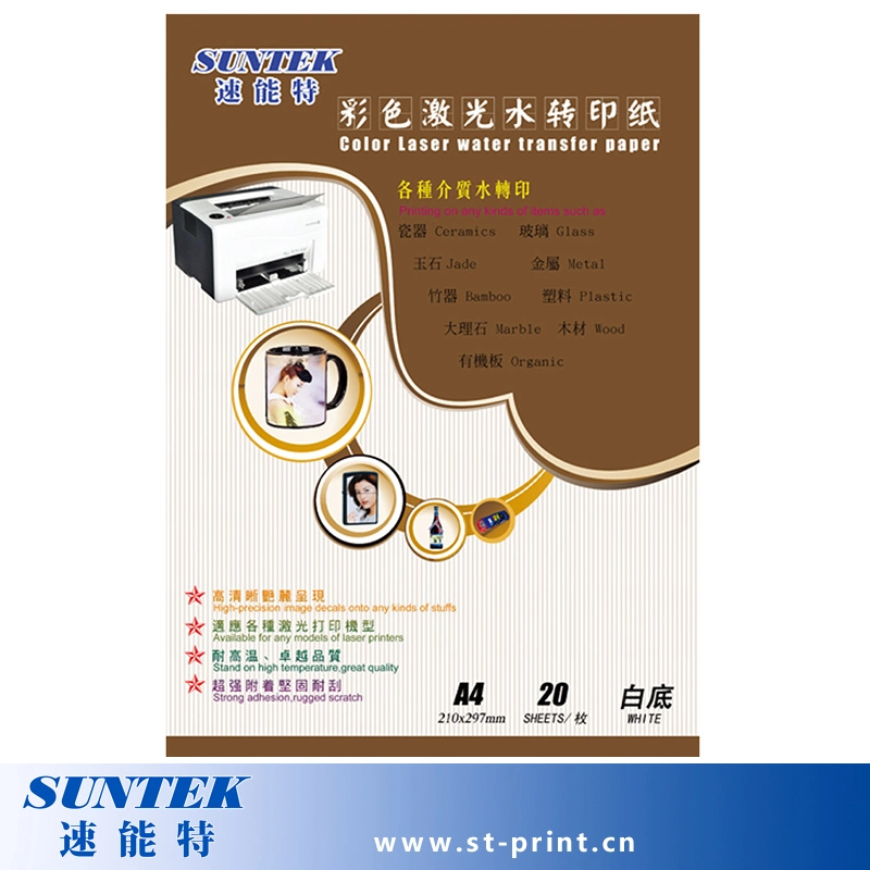 Weißes Farblaserdruckpapier für Wassertransfer (STC-T07)