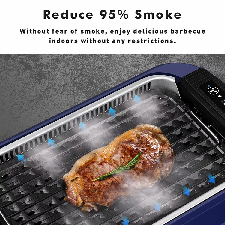 Portable BBQ Grill Electric Non-Stick Easy Cleaning Electric Barbecue Smokeless Grill