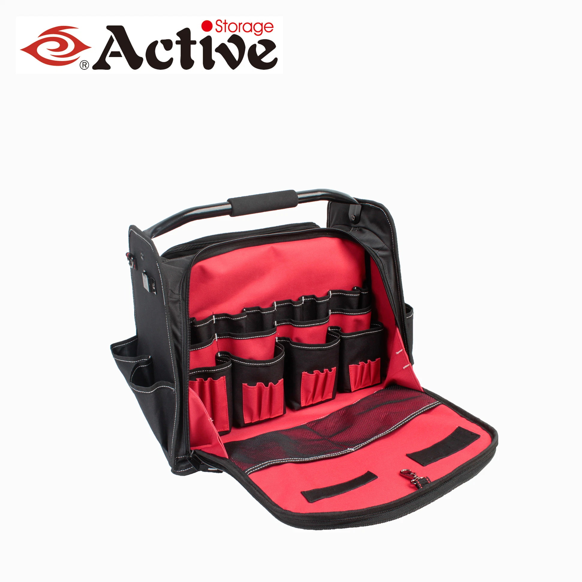 Heavy Duty Large Capacity Polyester Tool Bag with Tubular Handle and Adjustable Shoulder Strap