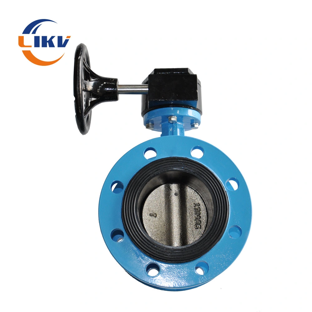 Likv 5 Inch Ductile Iron Industrial Wafer Vales Flanged Butterfly Valves