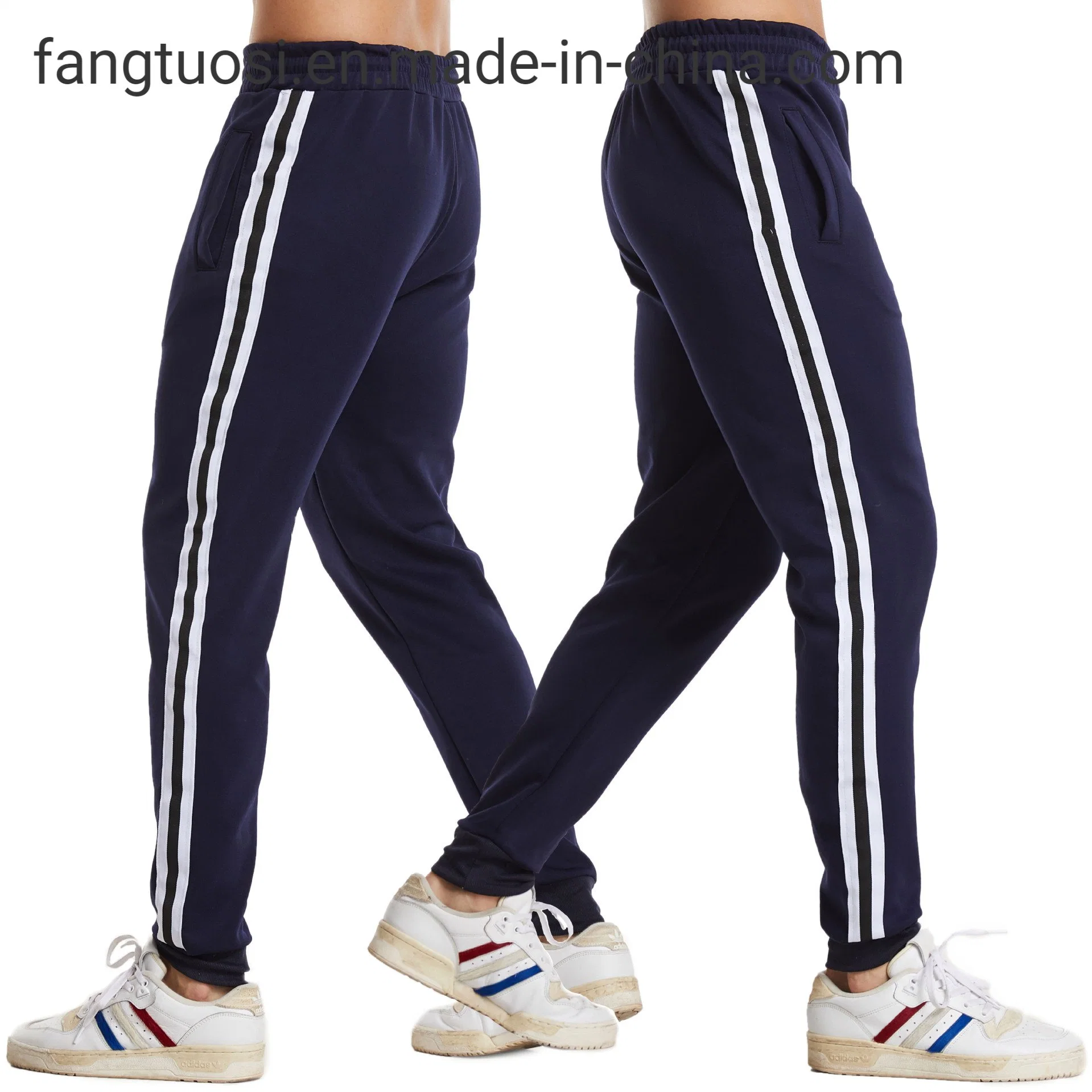 Wholesale/Supplier Solid Color Basketball Loose Drawstring Polyester Track Pants Men Gym Running Sweat Fitness Jogger Pants