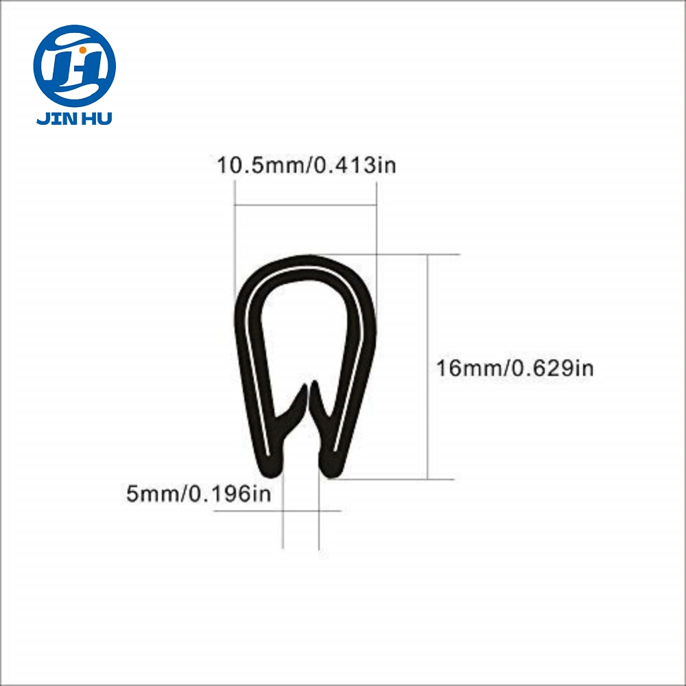 Red Custom Shape PVC/EPDM Extrusion Rubber Seal Strip (OEM)