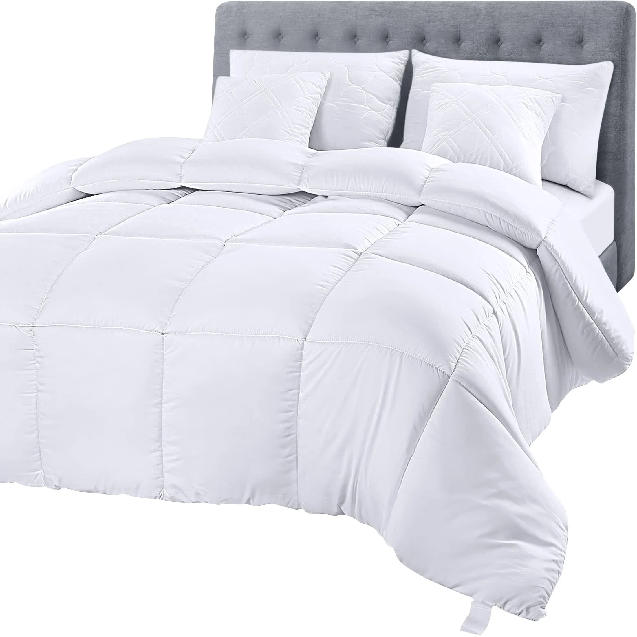 Custom Made King White Microfibra Quarto algodão Cama de Inverno Comforter Conjuntos