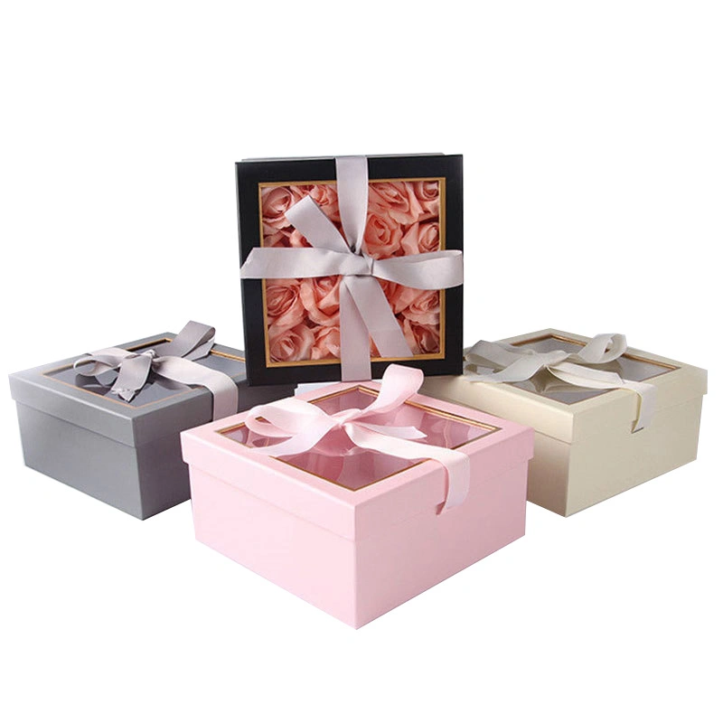 Hot Sale Factory Flower Gift Paper Boxes Square Box Packing