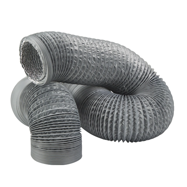 Flexíveis de PVC cinzento com tubo de alumínio para cozinha industrial do Capô Cozinha do Tubo de Escape