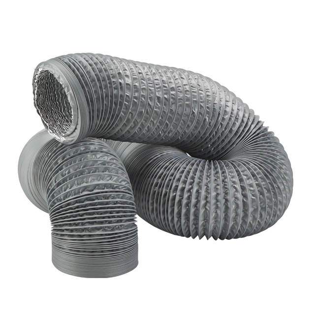 Flexible en PVC gris conduit d'aluminium pour cuisine industrielle hotte de cuisine du tuyau d'échappement