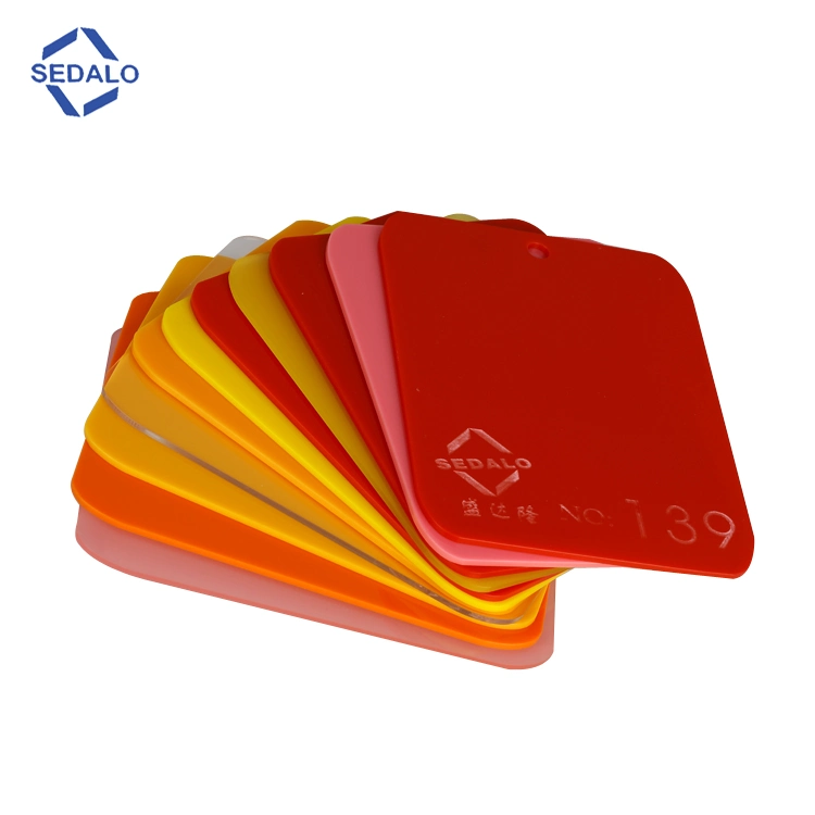 Red and Orange and Blue Acrylic Plastic Sheets for Display