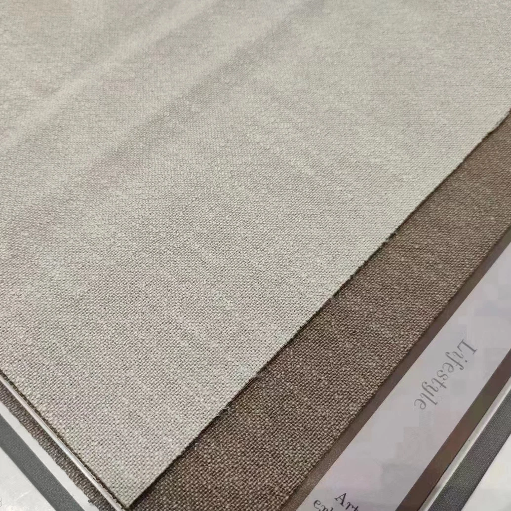 High quality/High cost performance  Dubai Linen Cotton Polyester Plain Woven environmental Fridendly Curtain Fabric