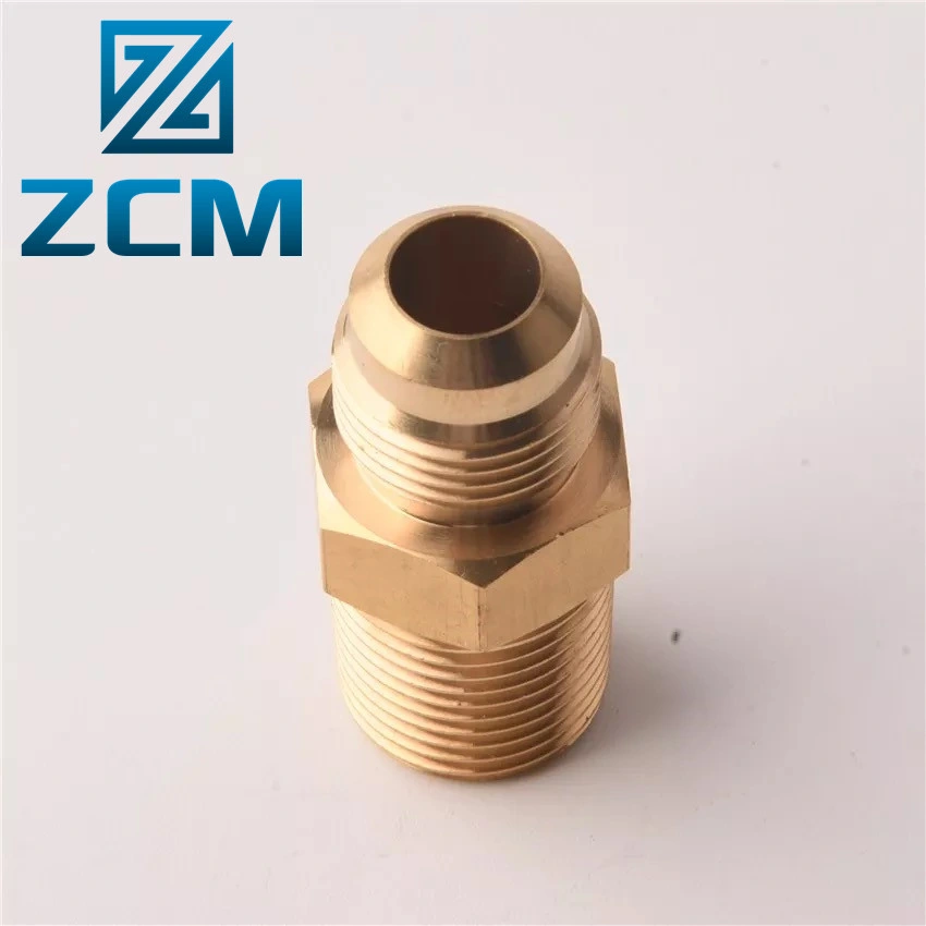 Precio competitivo de fabricación personalizada de mecanizado CNC de precisión de giro Metal Adaptador de manguera de latón roscado