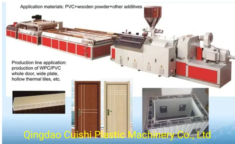 Perfil de WPC PVC extrusionadora de husillo cónico doble línea de producción