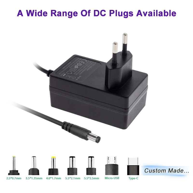 12V 2A 2,5A 3A EU ADAPTADOR DE CORRIENTE CE GS AC Adaptador DOE VI Power Suppl/ adaptador de alimentación 12V 2,5AMP