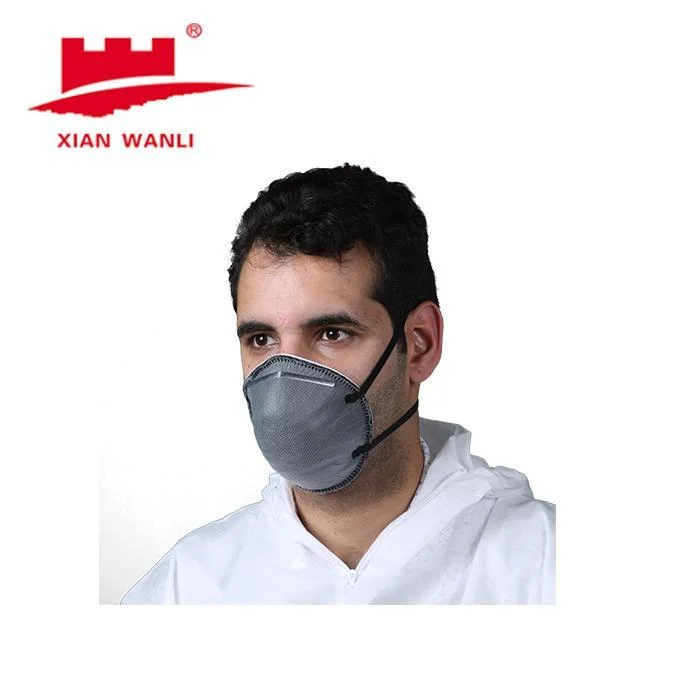 Head Strip Type Valved Dust FFP2 Mask with Carbon Dioxide