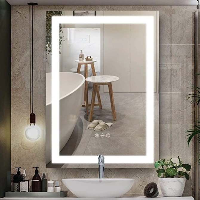 China Wholesale Smart LED Bathroom Frameless Light Vanity Wall Mirror