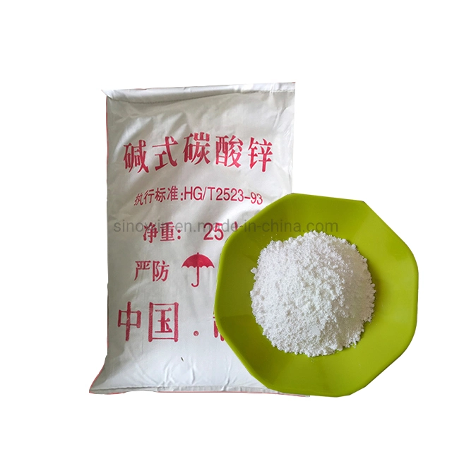 Industry Grade 57.5% Basic Zinc Carbonate for Rubber Industry Using