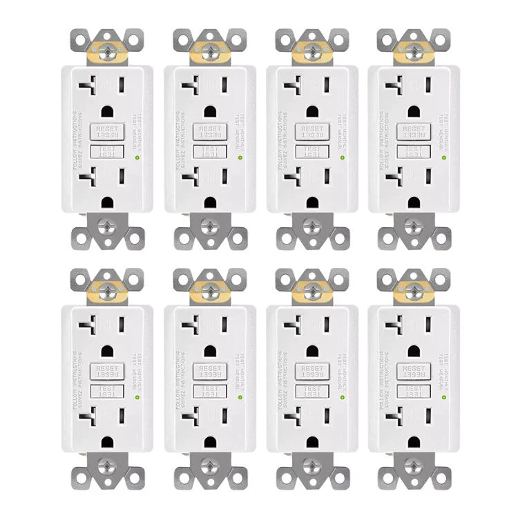 Power Protected Double Duplex Wall Sockets and Switches Outlet