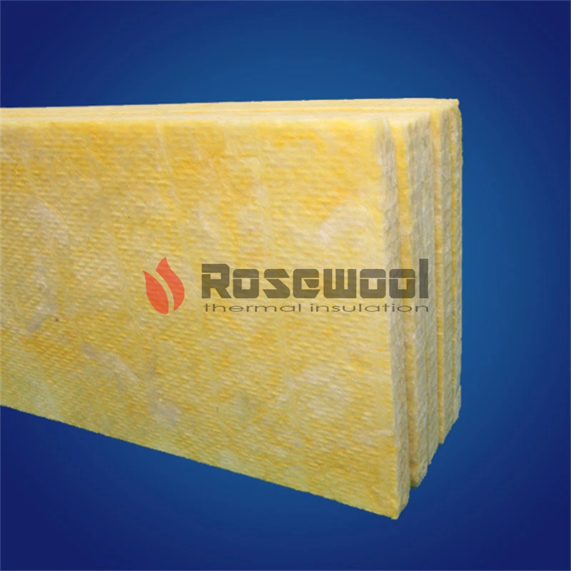 Rosewool Construction Material Glass Wool Insulation Board for High Temp Pipeline