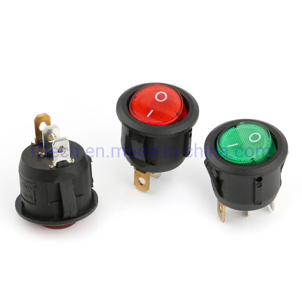 Bestseller 3 Pins 2 Position ein/aus Kcd1 23mm Runde Wippschalter LED Licht Wippschalter mit Lampe