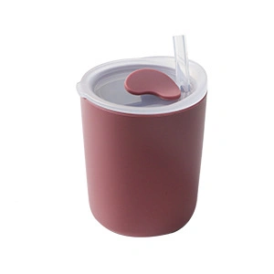 Vaso de silicona para beber de calidad alimentaria para niños de estilo simple beber con Paja