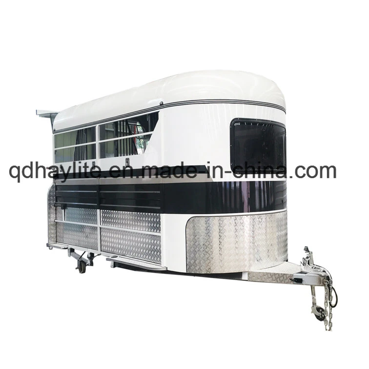 Luxury 2 Horse Straight Semi Customized Trailer Float with Cabinet