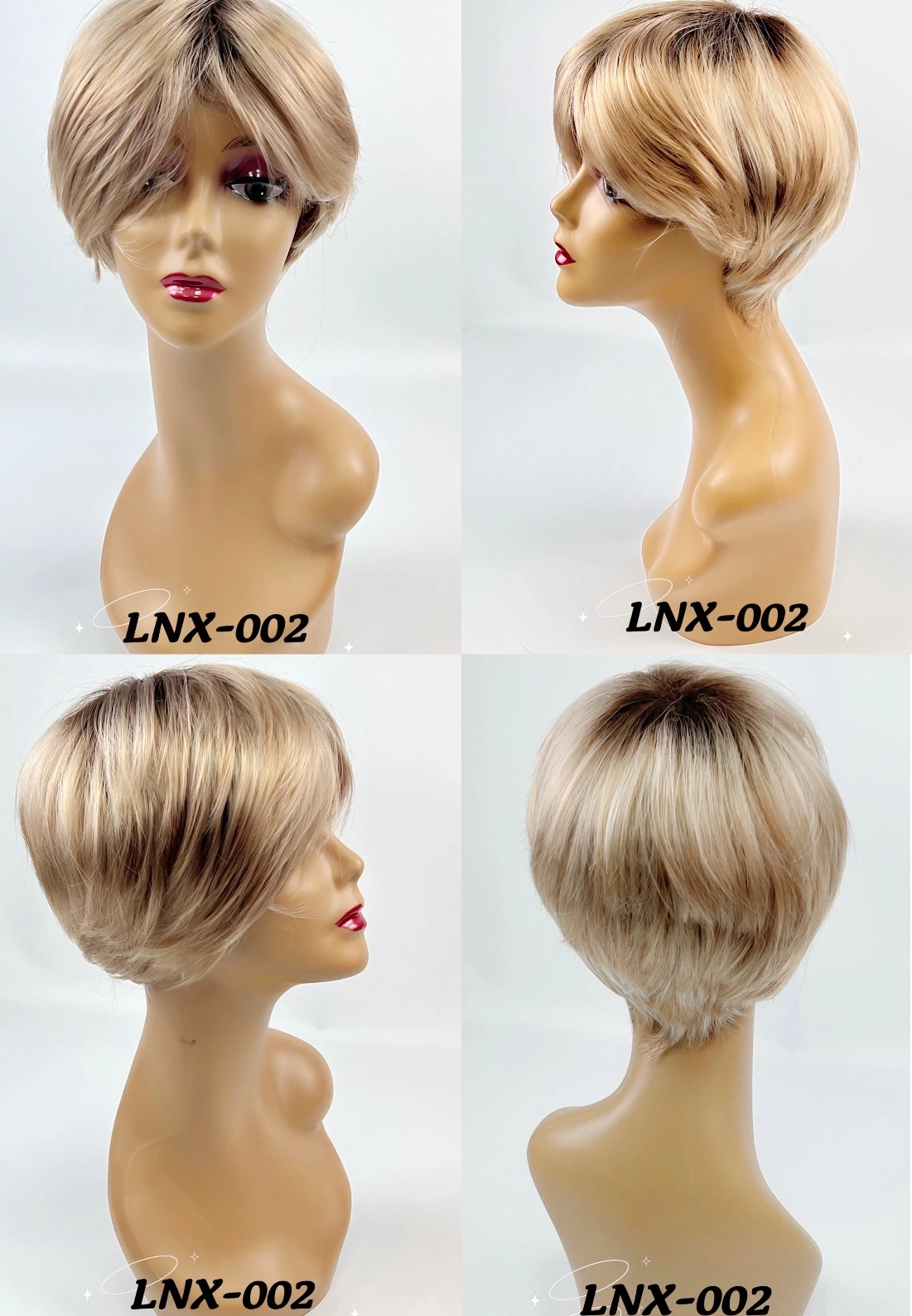 Ladies Fashion Clean Little Wave Super Nature Synthetic Hair Wigs