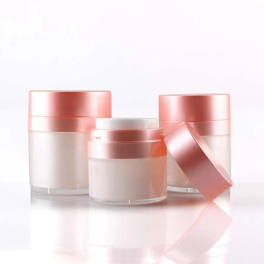 Clear Airless Cosmetic Refillable Jar for Creams, Gels & Lotions Leak Proof BPA Free Portable Travel Size Container 30g 50g