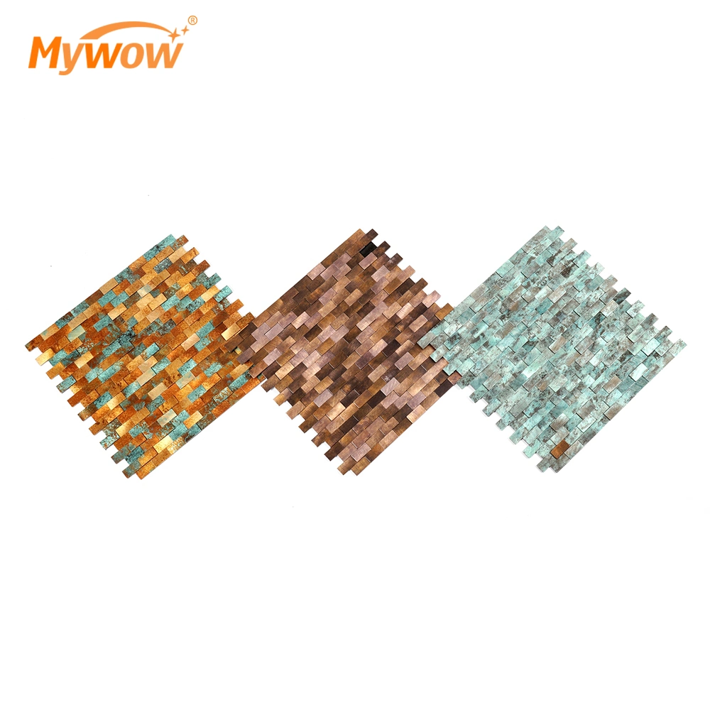 Mywow 300X300 Glass Aluminum Mosaic Tiles for Wall Decoration