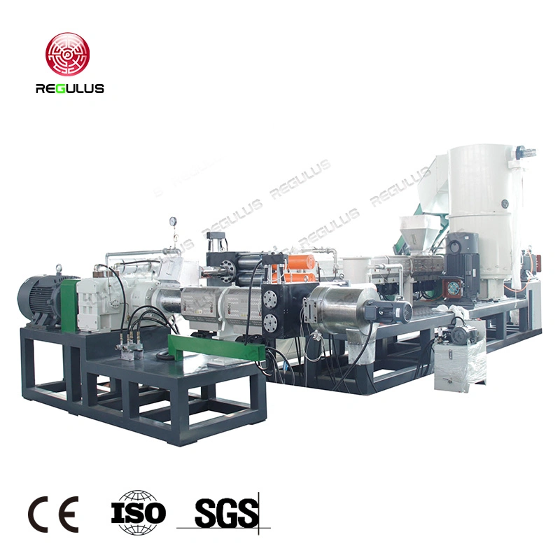 3-in-1 Plastic HDPE Pellet Granulating Double-Stage Water-Ring Cutter Compactor Pelletizing Machine