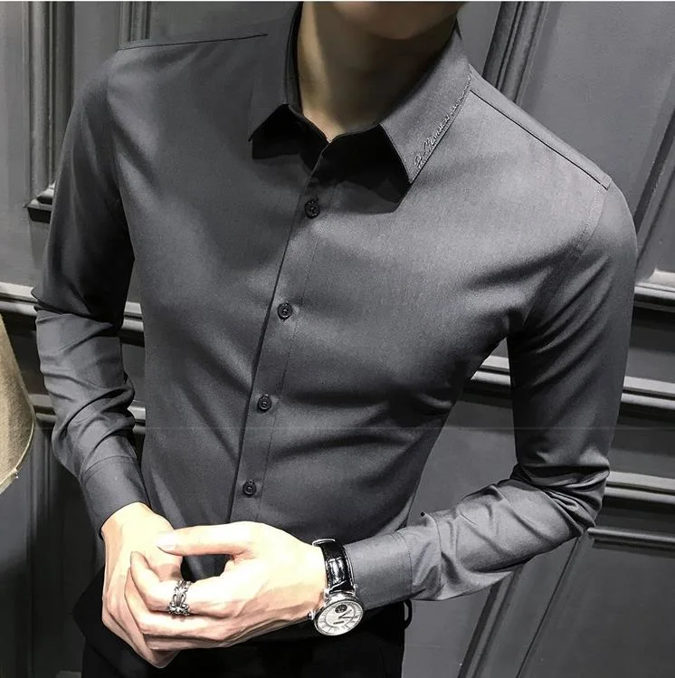 Can Export Pure Colour 2021 Fashion Leisure Shirt at Low Price