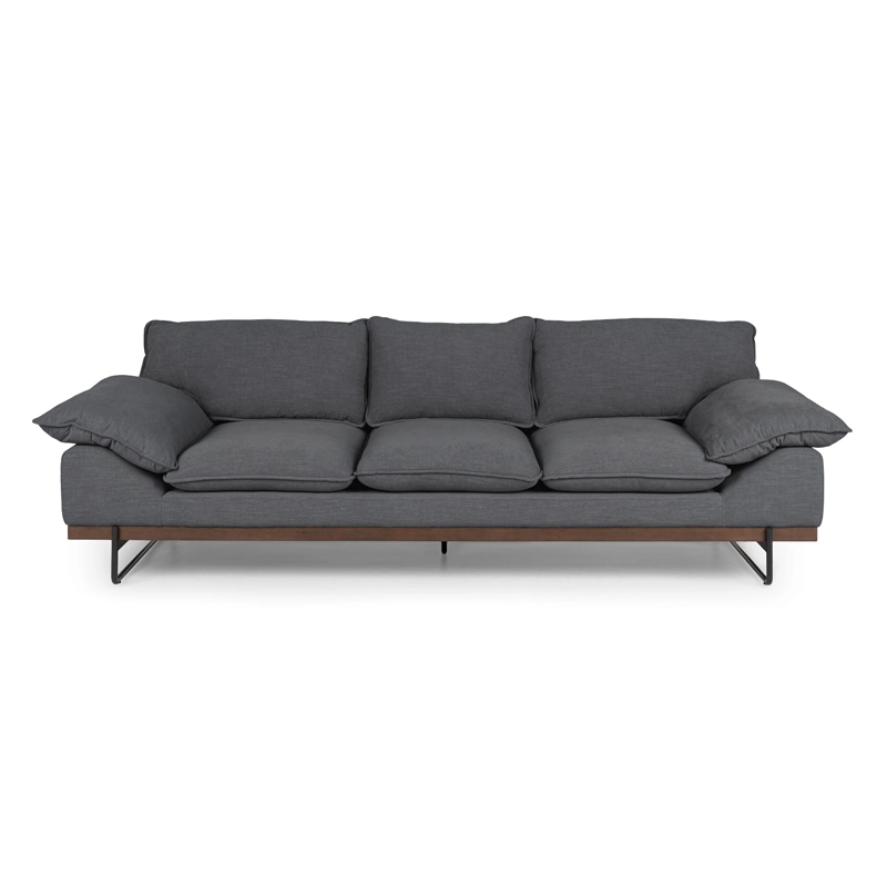 Super Soft Oversized Fabric Upholstered Sofa with Powder-Coated Metal Pin Legs