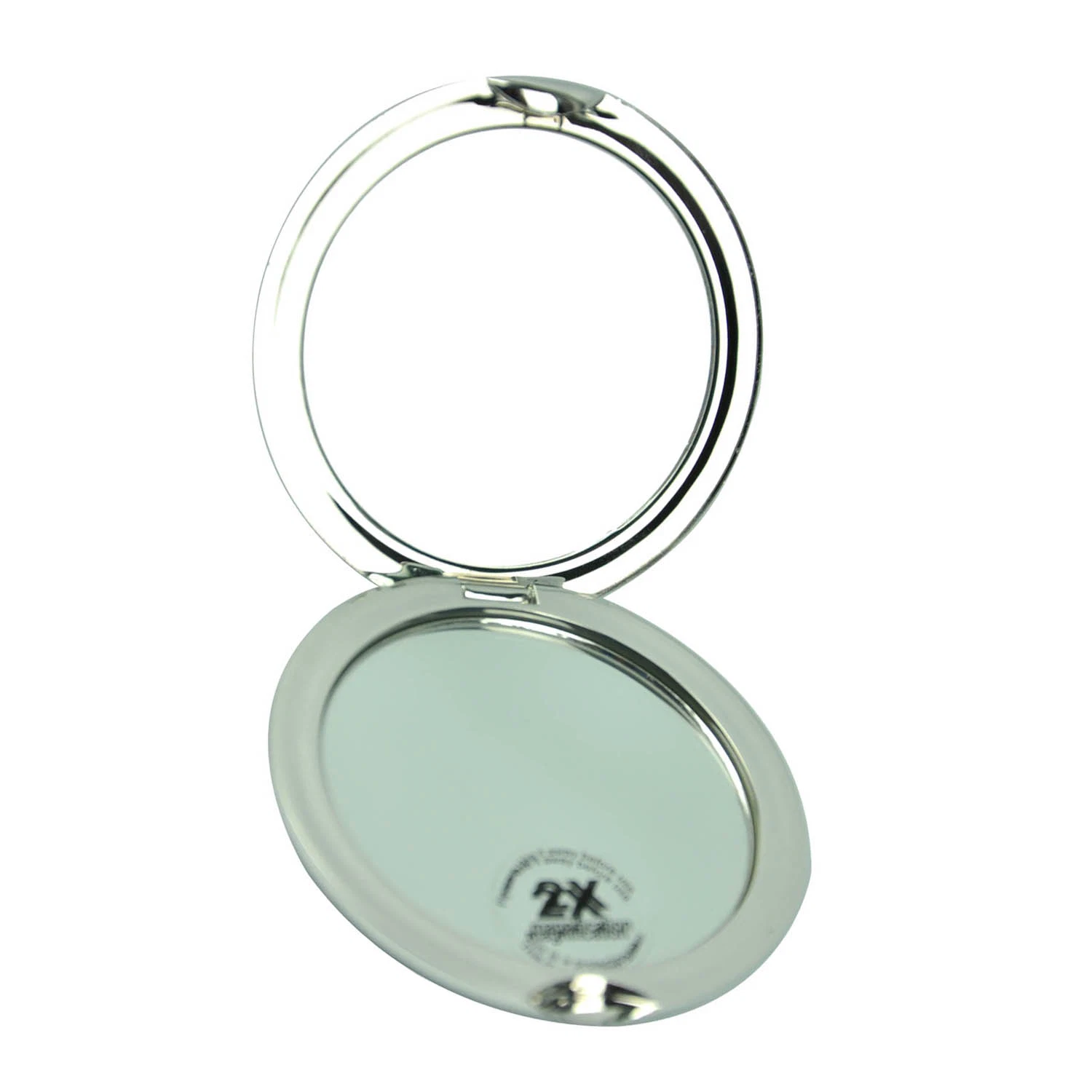 O metal forma redonda com espelho de cosmética Pocket Mirror Compacto