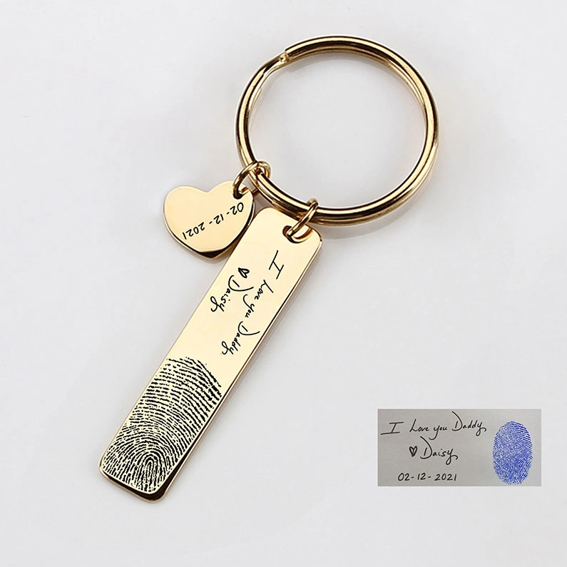 Bar Custom Chaveiro de metal personalizada gravada para presentear Boyfiend Key Ring