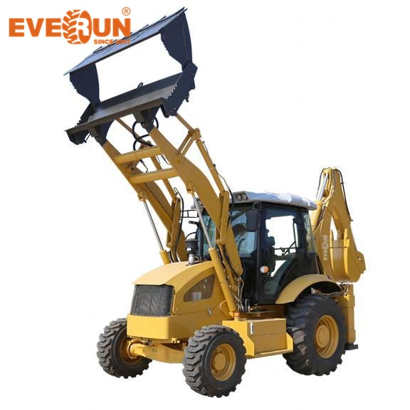 Everun ERB388 2.5ton Farm Construction Mini Wheel Backhoe Loader with Competitive price