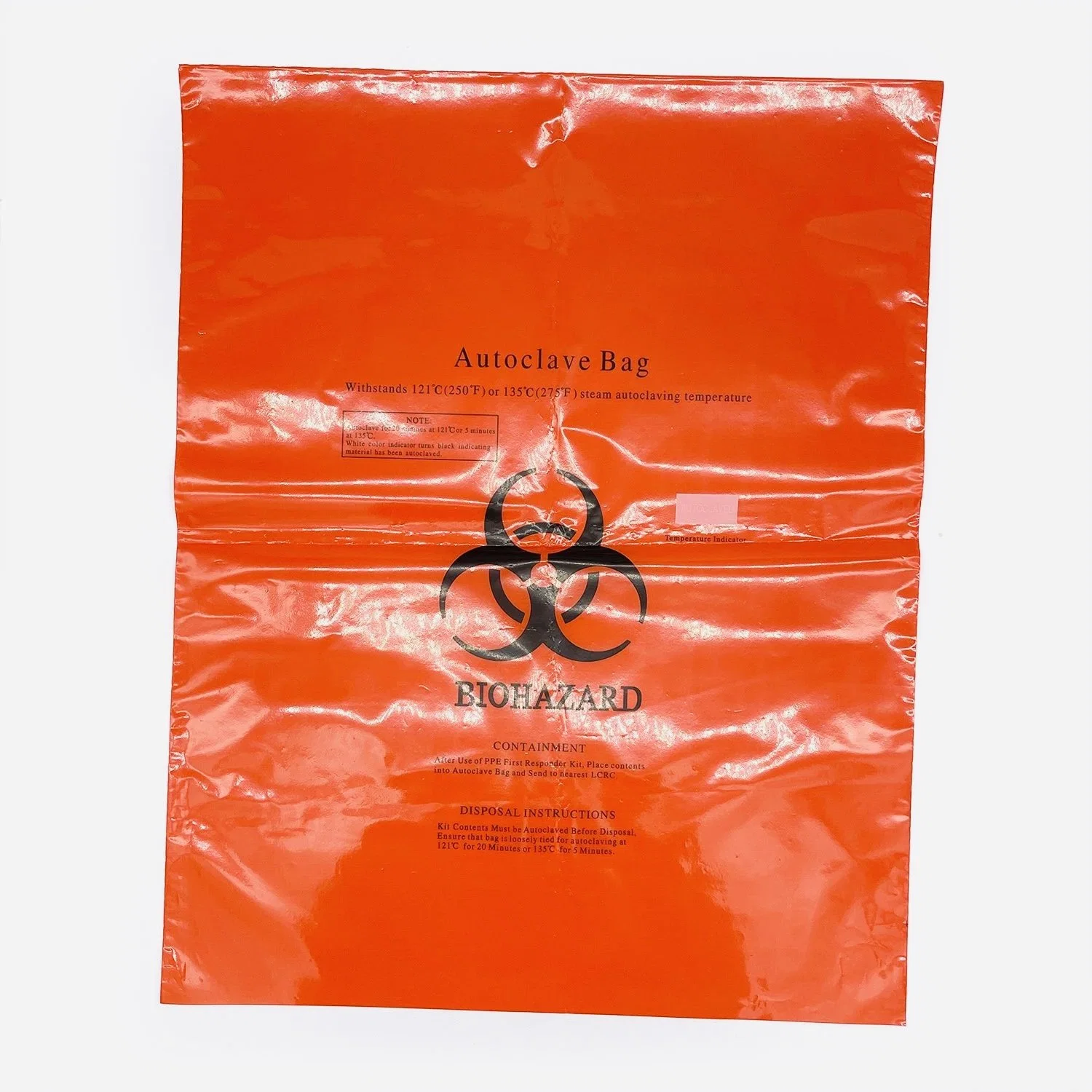 Hospital Use Yellow HDPE Biohazard Specimen Transport Bags