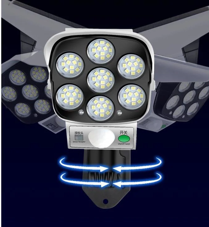 Solar-LED-Licht Outdoor-Bewegungssensor Street Spotlight Sicherheit Simulation Dummy Kamera Solarlampe